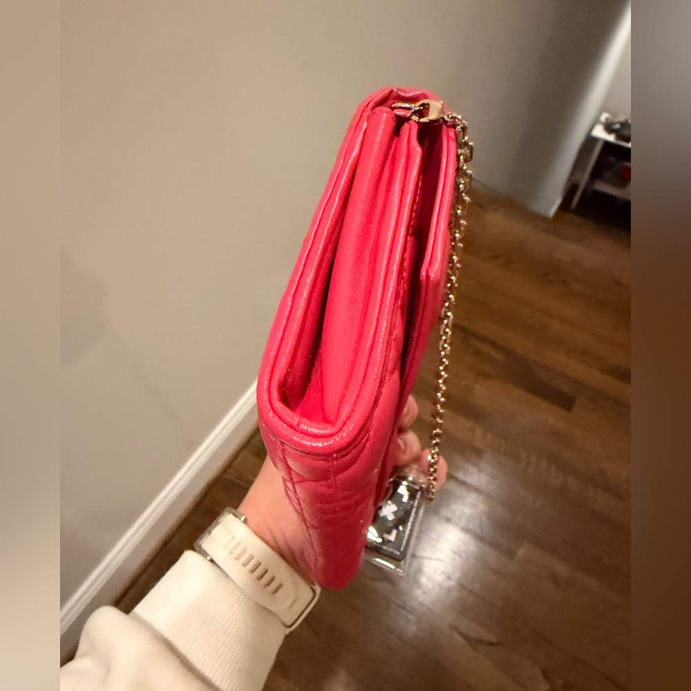 Dior Pink Quilted lady Dior rendezvous wallet on chain with coa - Picture 5 of 15